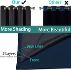 Yakamok 84 Inch Length 100% Blackout Window Curtain Panels, Full Light Blocking - Image 5