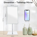 DOWRY Tabletop Magnifying Makeup Mirror Vanity Mirror Polished Chrome