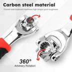 52 in 1 Universal Socket Wrench with Gloves, 360° Rotating Spanner