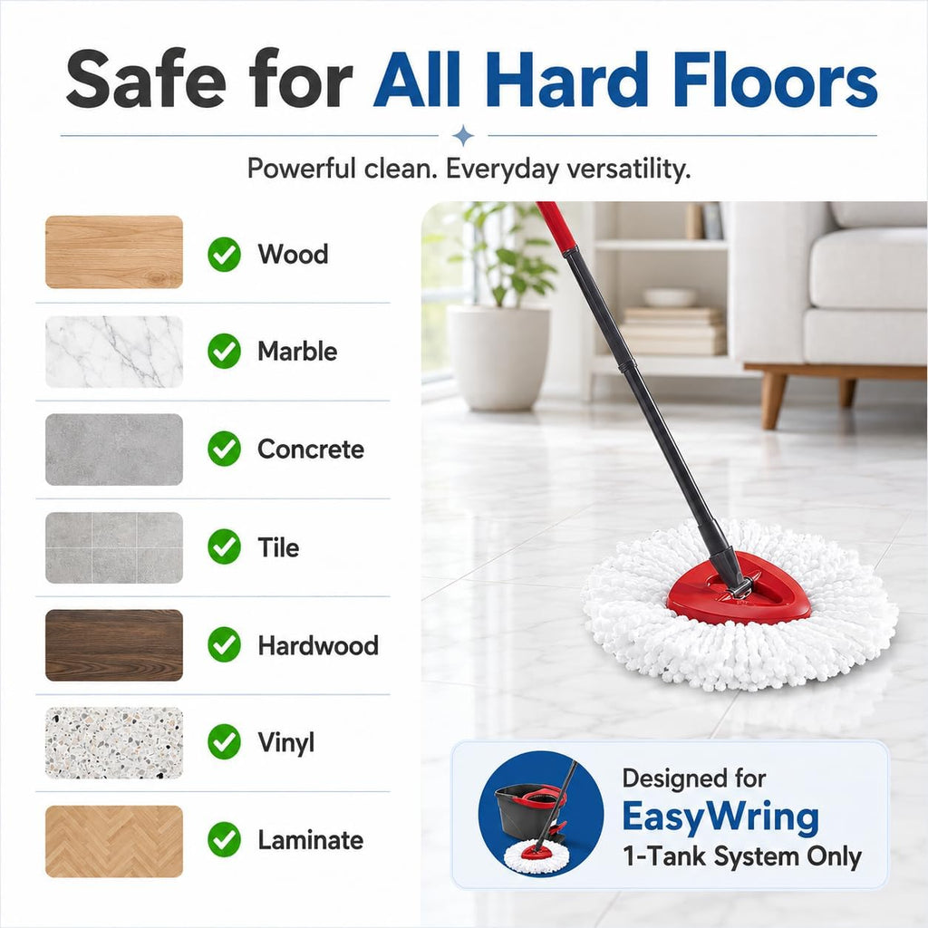 6 Pack Mop Head Replacement Compatible with O-Cedar EasyWring