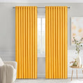 MIULEE Yellow Back Tab Blackout Curtains 72 Inches Long 2 Panels Set by MIULEE