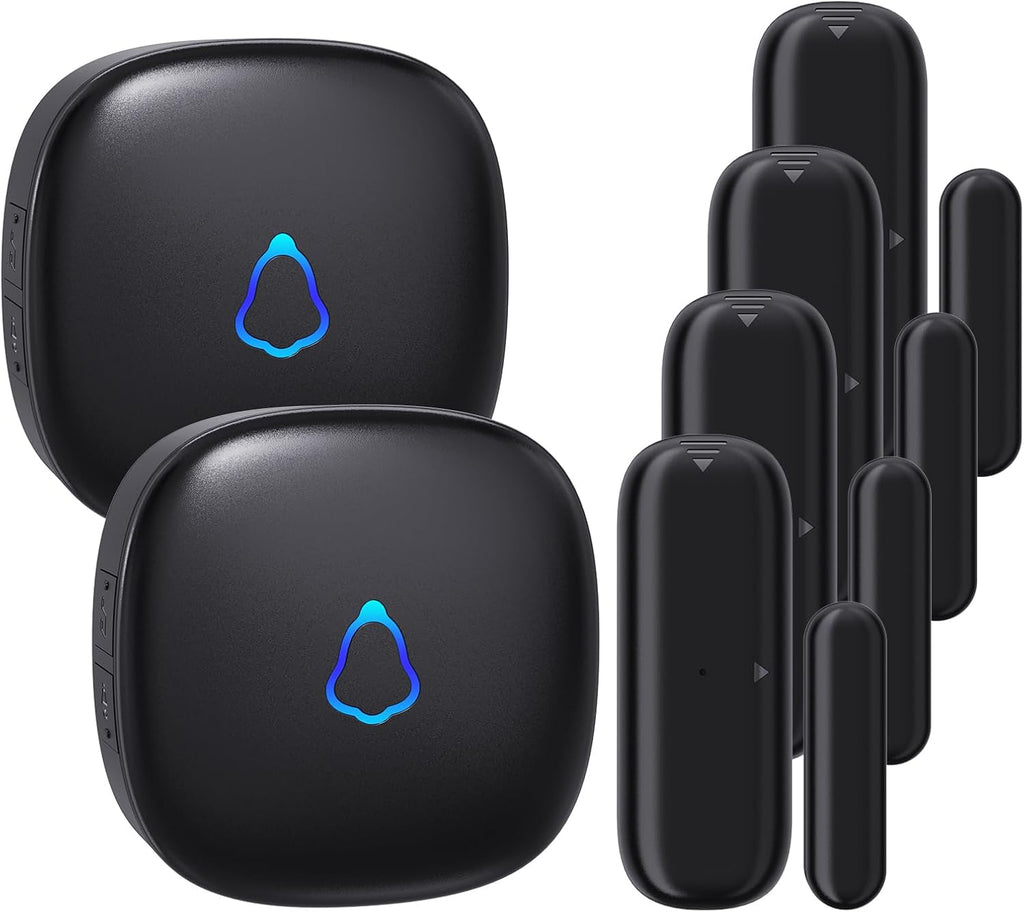 Door Chime, METAK Wireless Door Open Contact Sensor Alarm with 500 FT Range, 58 Chimes and 5 Volume Levels for Business/Store/Home/Office When Entering, 1 Transmitter + 1 Plug-in Receiver