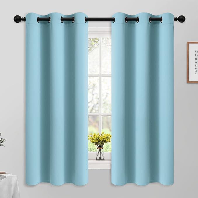 Yakamok Sky Blue Blackout Curtains by Yakamok