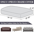 Chaise Couch Cushion Cover Washable Separate Seat Stretch Sectional Sofa - Image 6