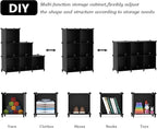 AWTATOS Closet Organizers and Storage, 6 Cube Storage Organizer, Black