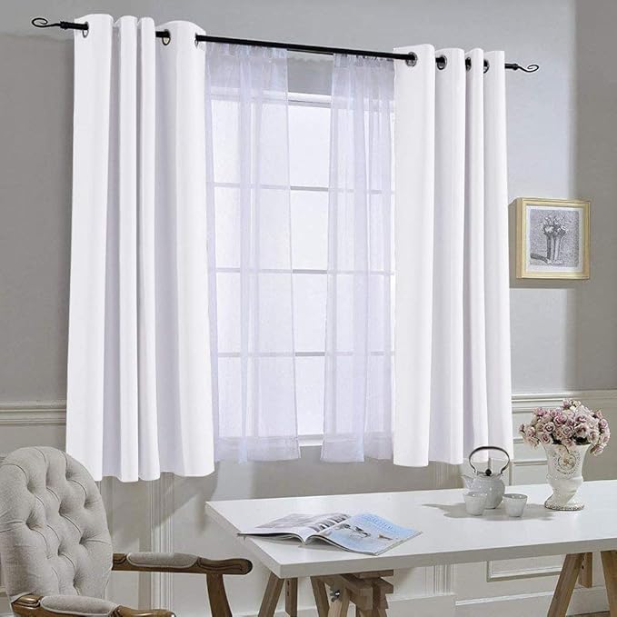 NICETOWN White Curtain Panels for Dining Room - Image 7