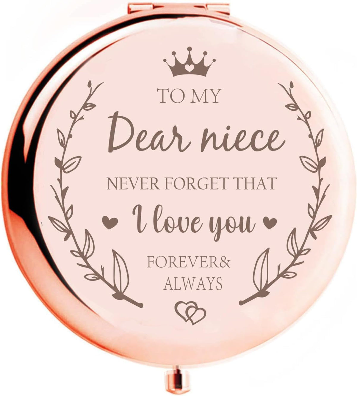 Niece Compact Mirror - Makeup Mirror Gifts for Niece from Aunt, Birthday & Christmas