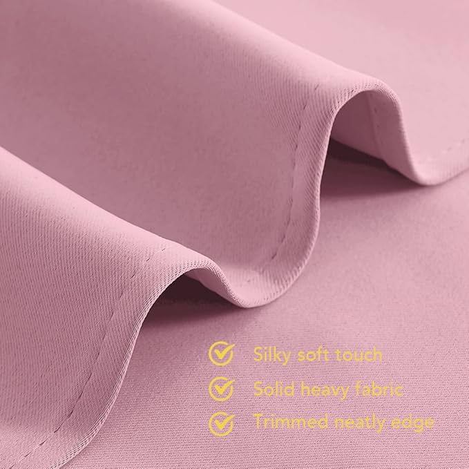 NICETOWN Blackout Curtains for Bedroom, Rouge Pink, 42 W by 80 L, Thermal - Image 5