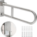 Toilet Grab Bar 24 Inch, Folding Bathroom Safety Rail for Seniors