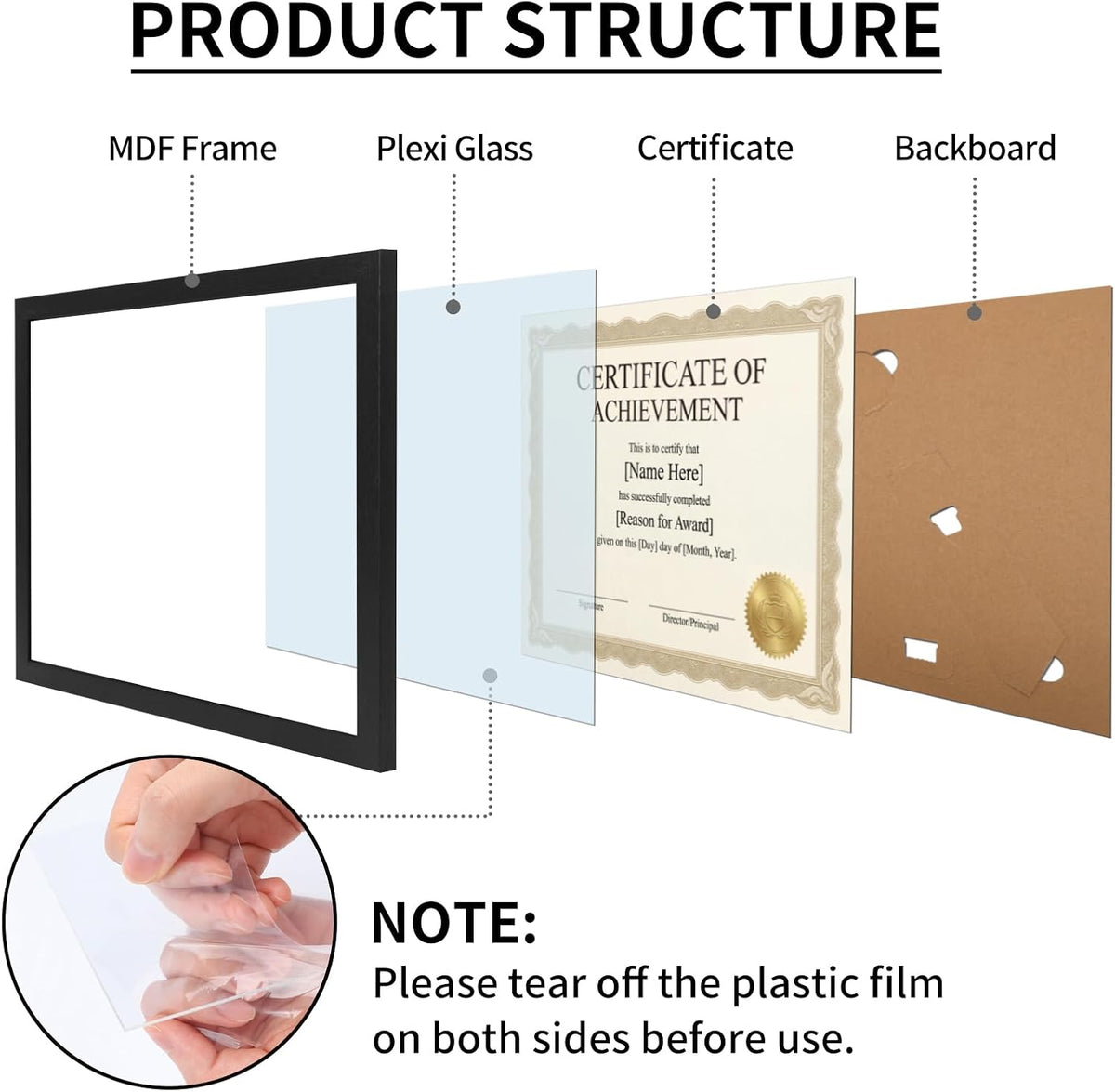 MEBRUDY 8.5 by 11 Picture Frames 22 Pack, Certificate Frame, Black