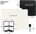 3 Tier Bathroom Organizer and Storage,Vanity Corner Shelf,Black
