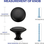 Ravinte Matte Black Cabinet Knobs Kitchen Pulls 1-1/4 Inch 40 Pack