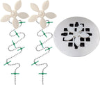 Shower Drain Hair Catcher – Disposable Bathroom Hair Trap, Easy to Install in Shower Drain Cover, Helps Prevent Clogs – As Seen on Shark Tank – White Flower (2-Pack)