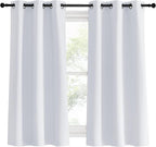 NICETOWN Bedroom Curtains 2 Panels Set, 34 in x 60 in, Easy Care Solid Thermal - Image 2