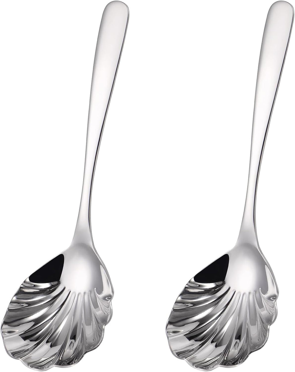 Large Serving Spoon,9" Serveware Spoons Set,Stainless Steel Catering Serving Utensils for Party Buffet Dinner Banquet Cooking Kitchen Basics,Dishwasher Safe(Silver)