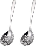 Large Serving Spoon,9" Serveware Spoons Set,Stainless Steel Catering Serving Utensils for Party Buffet Dinner Banquet Cooking Kitchen Basics,Dishwasher Safe(Silver)