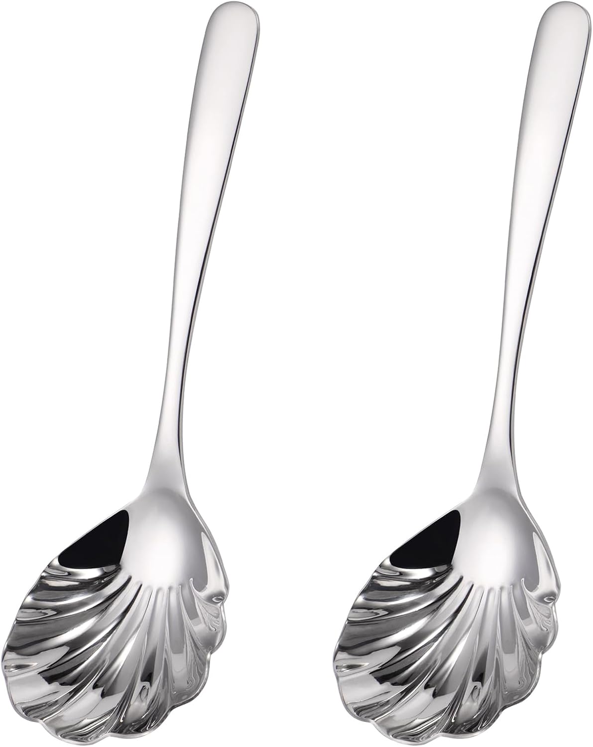 Large Serving Spoon,9" Serveware Spoons Set,Stainless Steel Catering Serving Utensils for Party Buffet Dinner Banquet Cooking Kitchen Basics,Dishwasher Safe(Silver)