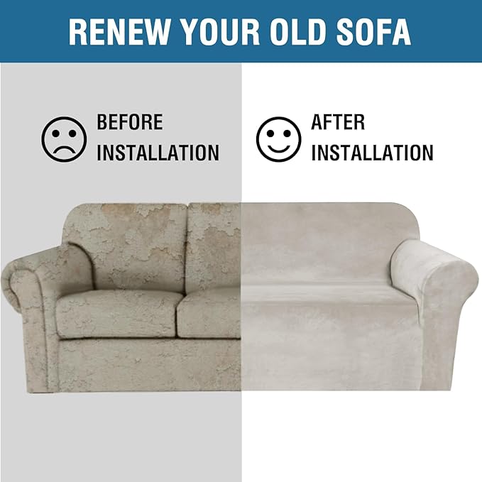 H.VERSAILTEX Stretch Velvet Sofa Covers - Image 5
