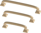 Franklin Brass (10-Pack) – Champagne Bronze Cabinet Handles, 5-1/16 Inch Hole Center, Pulls for Drawers, Kitchen Cabinet Door, Dressers | Lombard