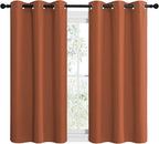 NICETOWN Bedroom Halloween Curtains 48 inches Long, Burnt Orange Privacy and - Image 2