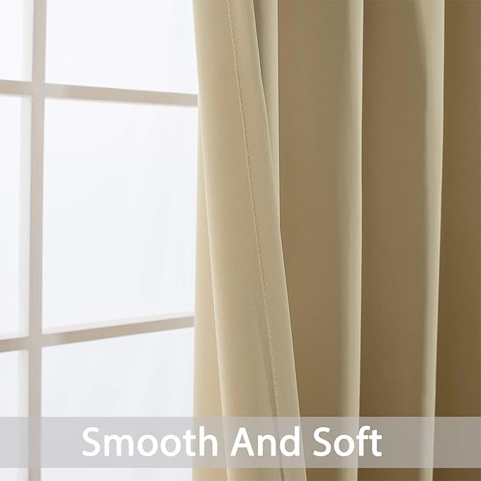 Yakamok Wide Thermal Blackout Patio Door Curtain Panel, Extra Wide Curtains - Image 4