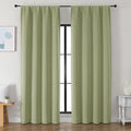 Simplebrand Ava Sage Green Blackout Curtains by Simplebrand