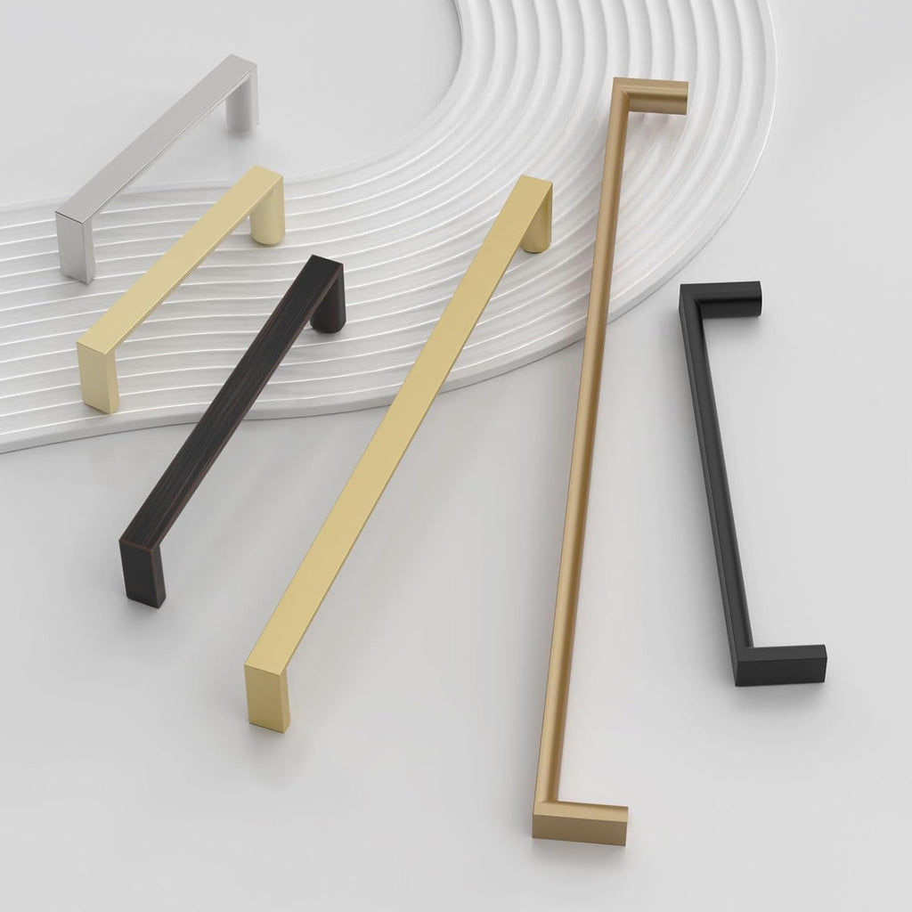 2 Pack 5 Inch(128mm) Gold Cabinet Pulls, Kitchen Hardware