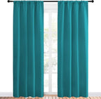 NICETOWN Peacock Blue Blackout Curtains Panels - Image 2