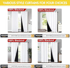 NICETOWN White 100% Blackout Lined Curtains, 2 Thick Layers Completely Blackout - Image 8