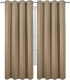 LEMOMO Blackout Curtains 66 x 84 inch/Natural Curtains Set of 2 Panels/Thermal - Image 2