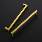 Ravinte Brushed Brass Square Cabinet Handles & Pulls,10 Inch,5 Pack