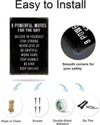 ALKB Motivational Wall Sign 8x12", 8 Powerful Words for the Day