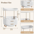 4-Tier Makeup Organizer Bathroom Countertop Storage White