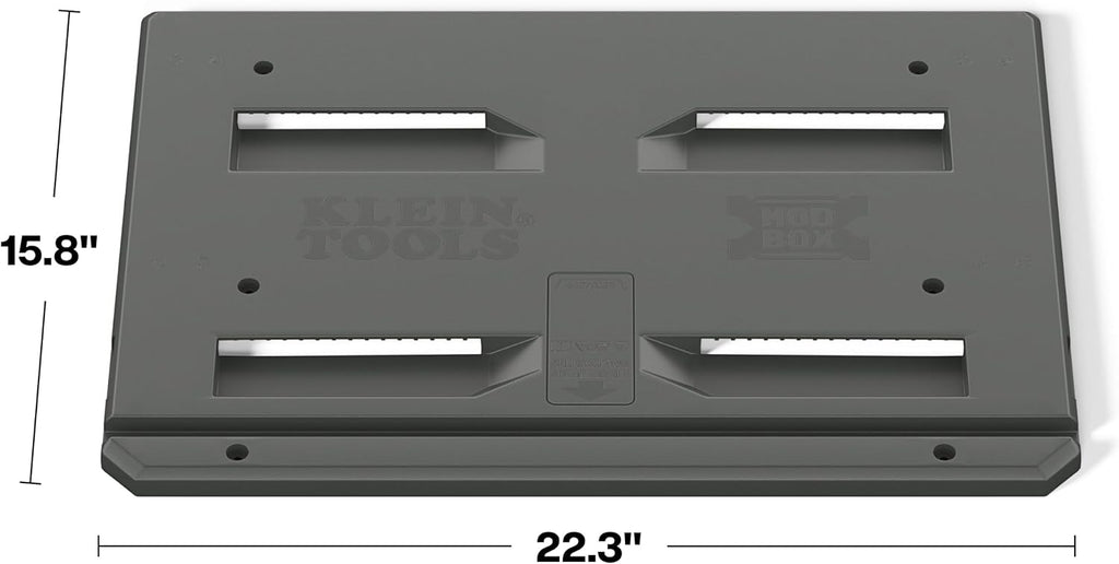 KLEIN TOOLS 54879MB MODbox Wall and Floor Mount, Modular Mounting Bracket Toolboxes, Compact and Full-Size Box Support, Vertical or Horizontal Installation, Durable Steel Organizer