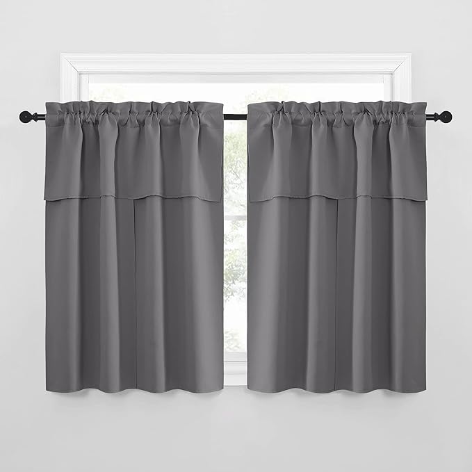 NICETOWN Short Curtains with Attached Valance - Image 6