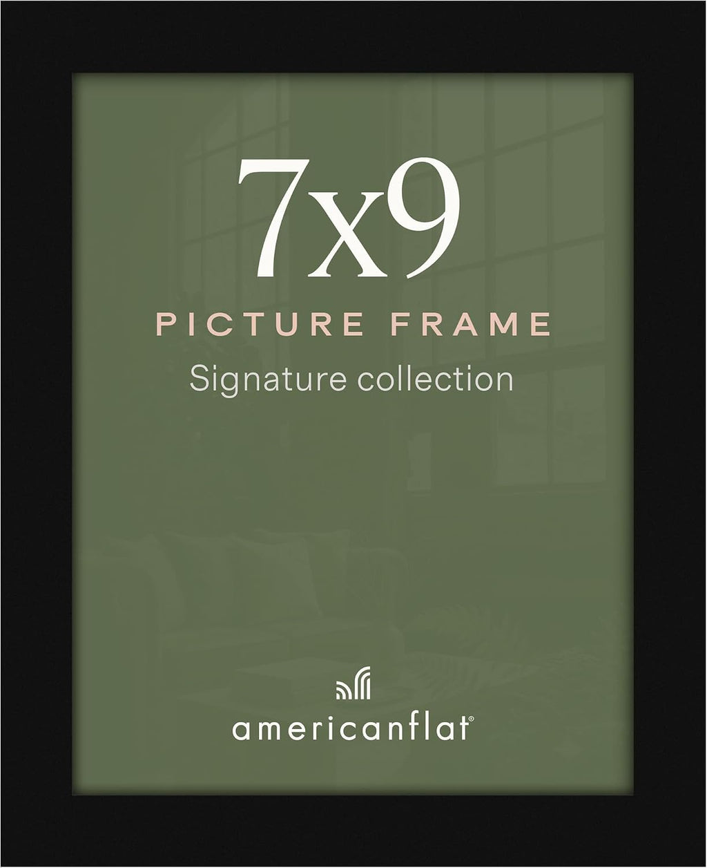Americanflat 12x18 Picture Frame - Engineered Wood - Black