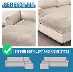 H.VERSAILTEX Velvet Stretch Individual Chaise Cover Sectional Couch Covers - Image 6