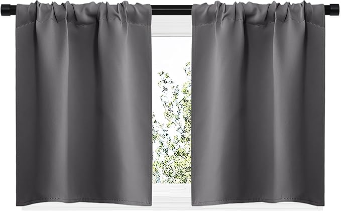 NICETOWN Short Curtains, Home Decoration Thermal Insulated Rod Pocket Blackout - Image 2