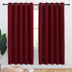 NICETOWN Christmas Burgundy Bedroom Curtains Blackout Draperies, Home by NICETOWN