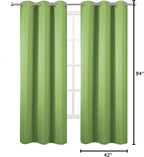 LEMOMO Light Green Blackout Curtains/42 x 84 Inch/Set of Two Panels Grommet - Image 9
