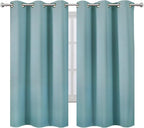 LEMOMO Stone Blue Thermal Blackout Curtains/38 x 63 Inch/Set of 2 Panels Room - Image 2