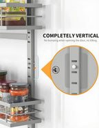 Moforoco Grey 9-Tier Over The Door Pantry Organizer, Pantry Organization and Storage, Black Hanging Basket Wall Spice Rack Seasoning Shelves