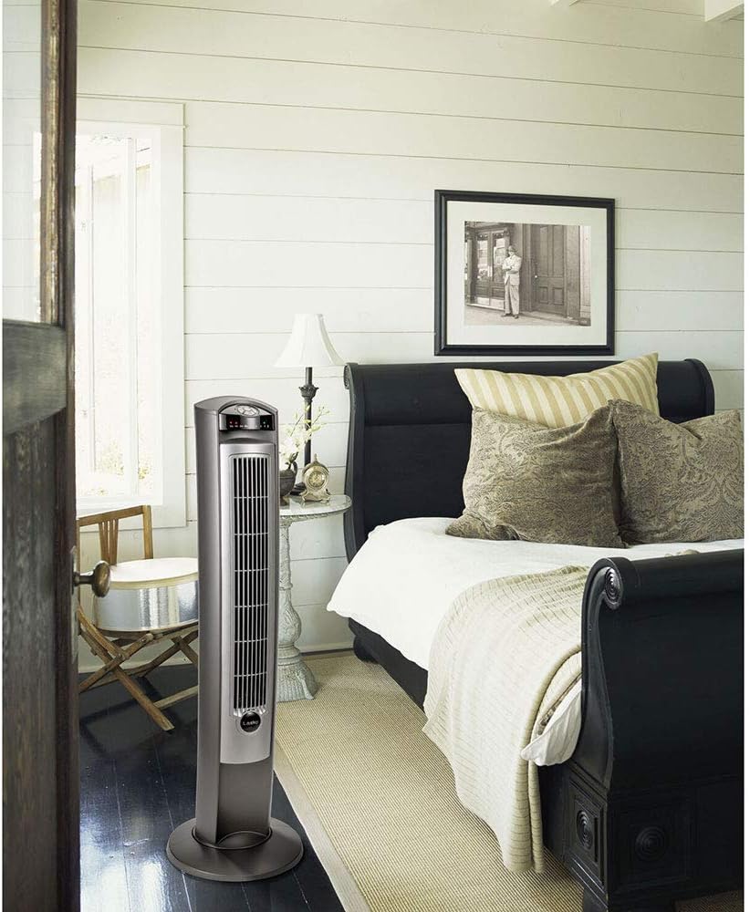 Lasko Oscillating Tower Fan with Remote - 42" - T42951 - Silver
