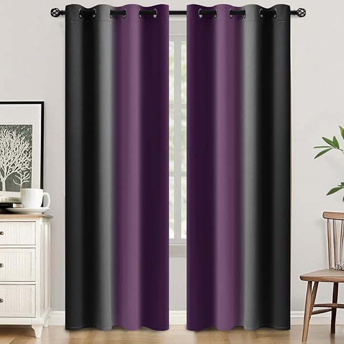SimpleHome Ombre Room Darkening Curtains 84 inches Length - Image 2