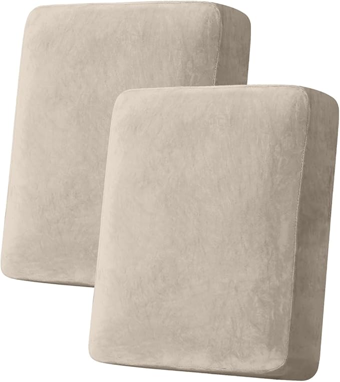 Couch Cover Stretch Velvet Sofa Cushion Cover 2-Piece by Taque