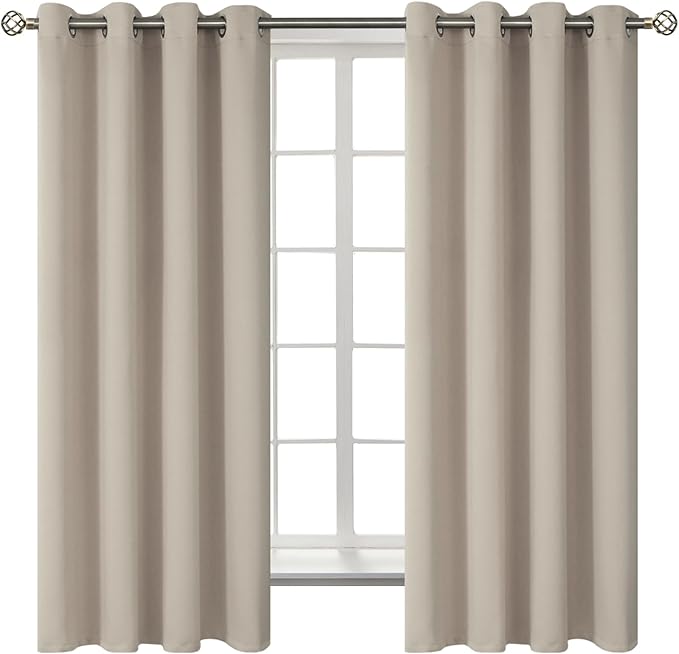 BGment Room Darkening Curtains 63 Inches Long by BGment