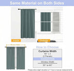 Simplebrand Ava Dark Green Short Blackout Curtains - Image 9