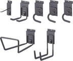 TRINITY 9Pc Heavy Duty Wall Track Storage Kit, 2 PVC 28" Panels, 7 Hooks