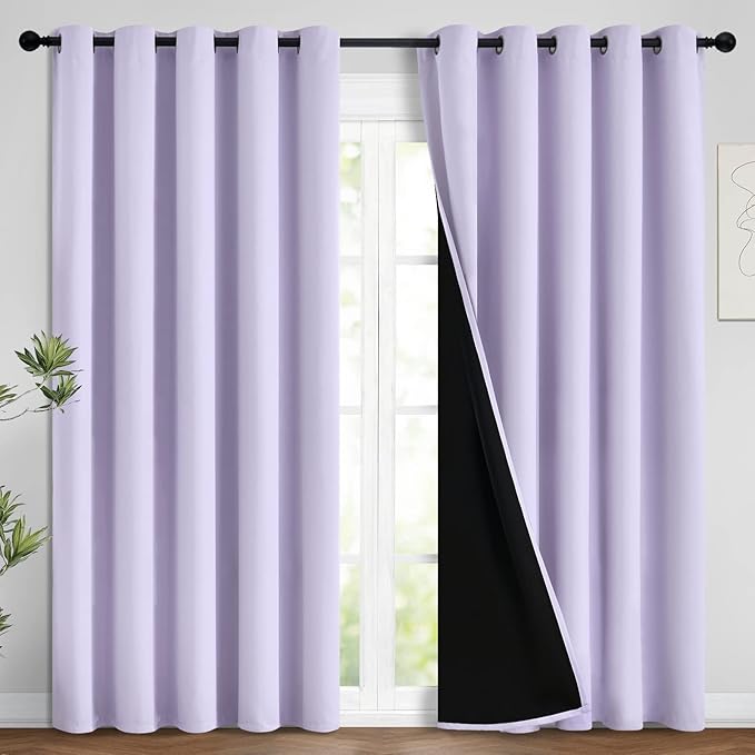 Yakamok 2 Thick Layers 100% Completely Blackout Window Curtains, Thermal by Yakamok