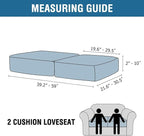 H.VERSAILTEX Velvet Stretch Couch Cushion Cover Plush Cushion Slipcover - Image 2